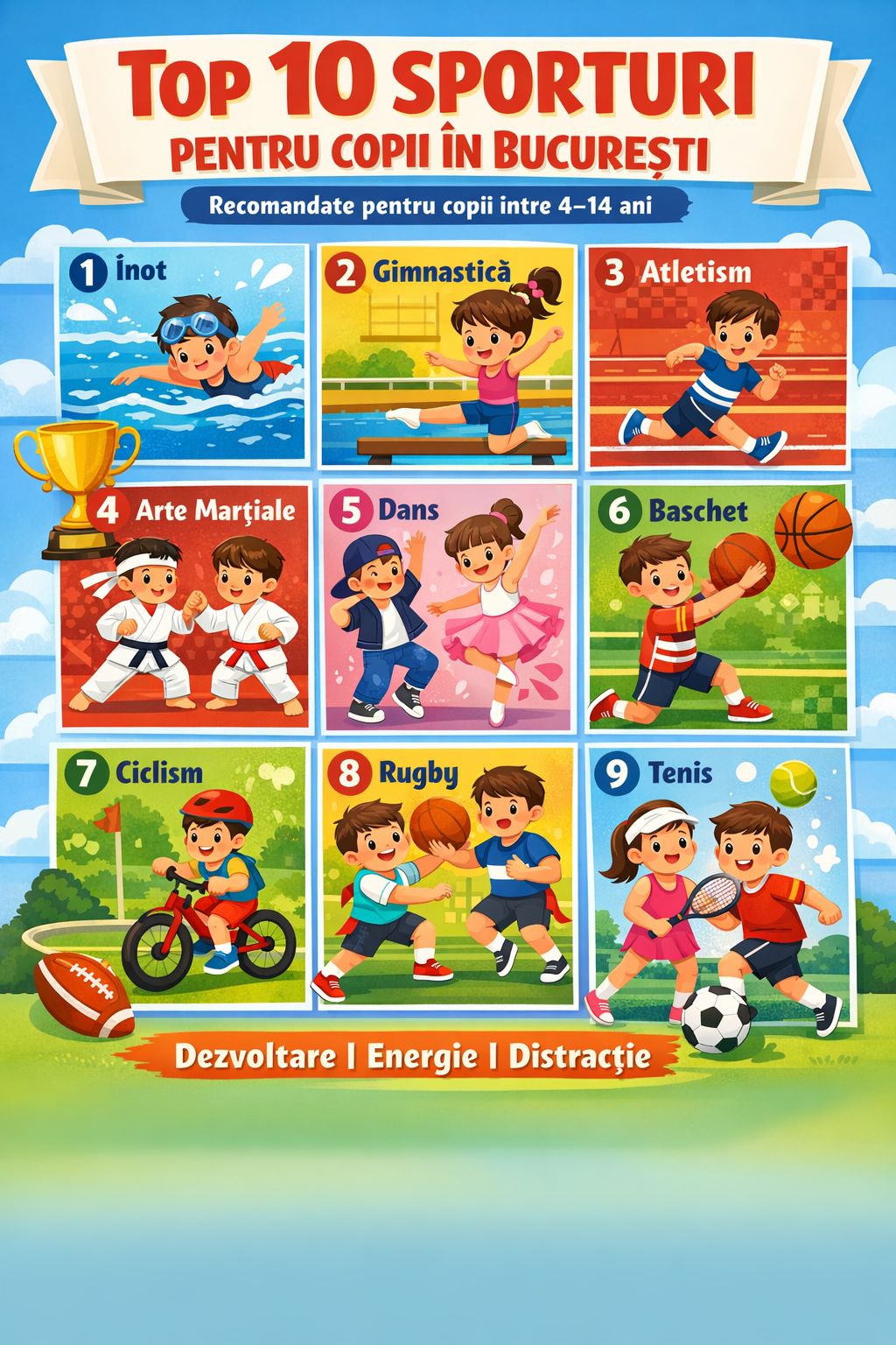 sporturi pentru copii în București